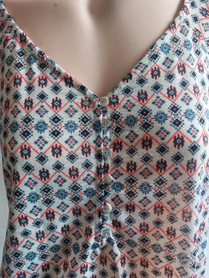 Blouse imprimée colorée à manches courtes - photo numéro 3