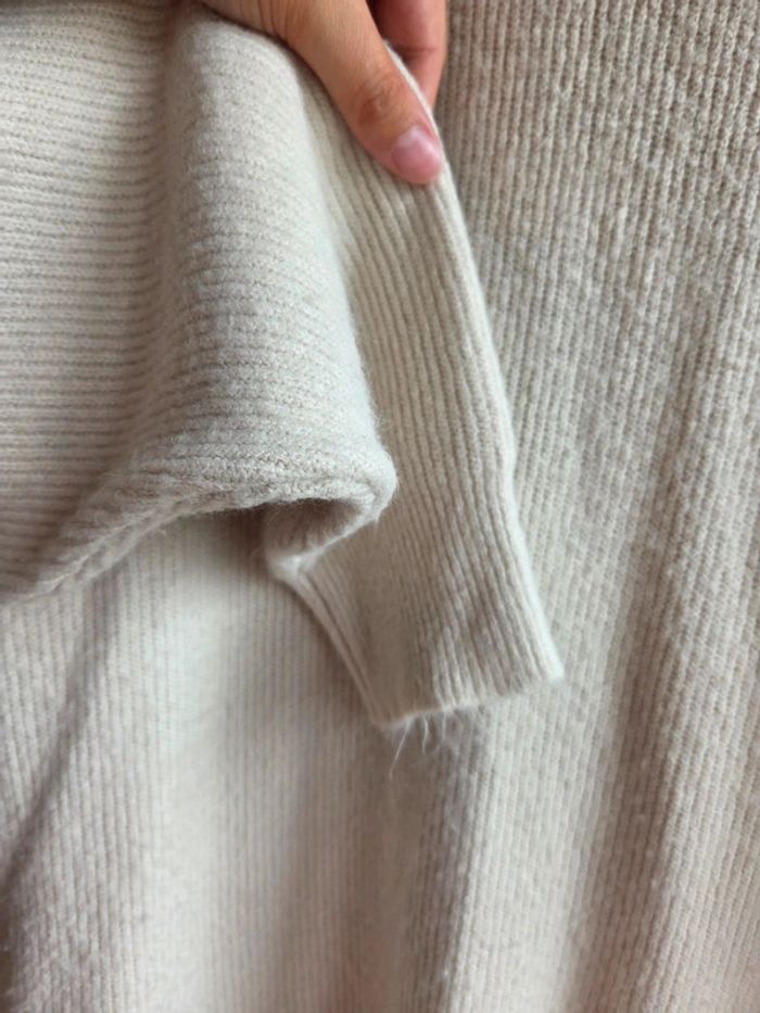 Robe pull col roulé beige écru - Taille unique - photo numéro 2