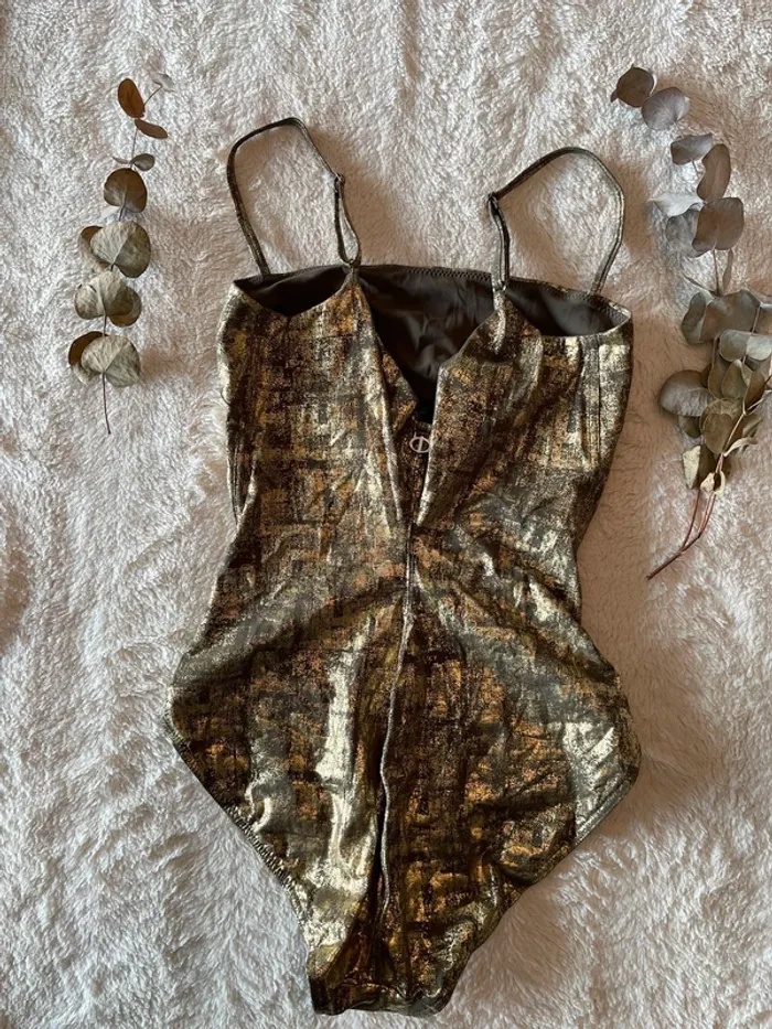 Maillot de bain une pièce glamour doré 38 Iodus - photo numéro 5