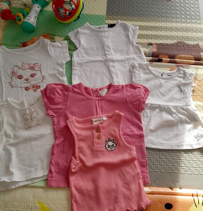 Lot de t shirts 1 mois ete fille