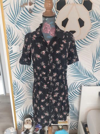 Robe fleuris manches courtes M