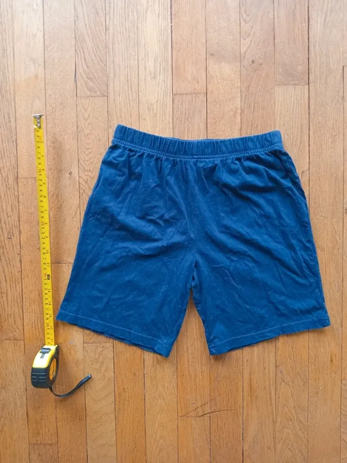 Short bas de pyjama coton bleu marine Tex taille S