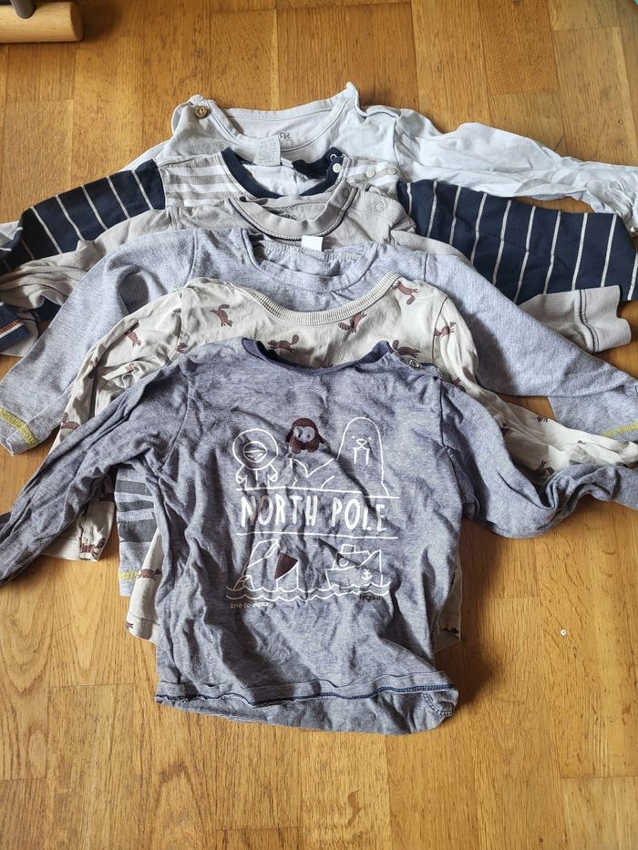 Lot t shirts manches longues 24 mois