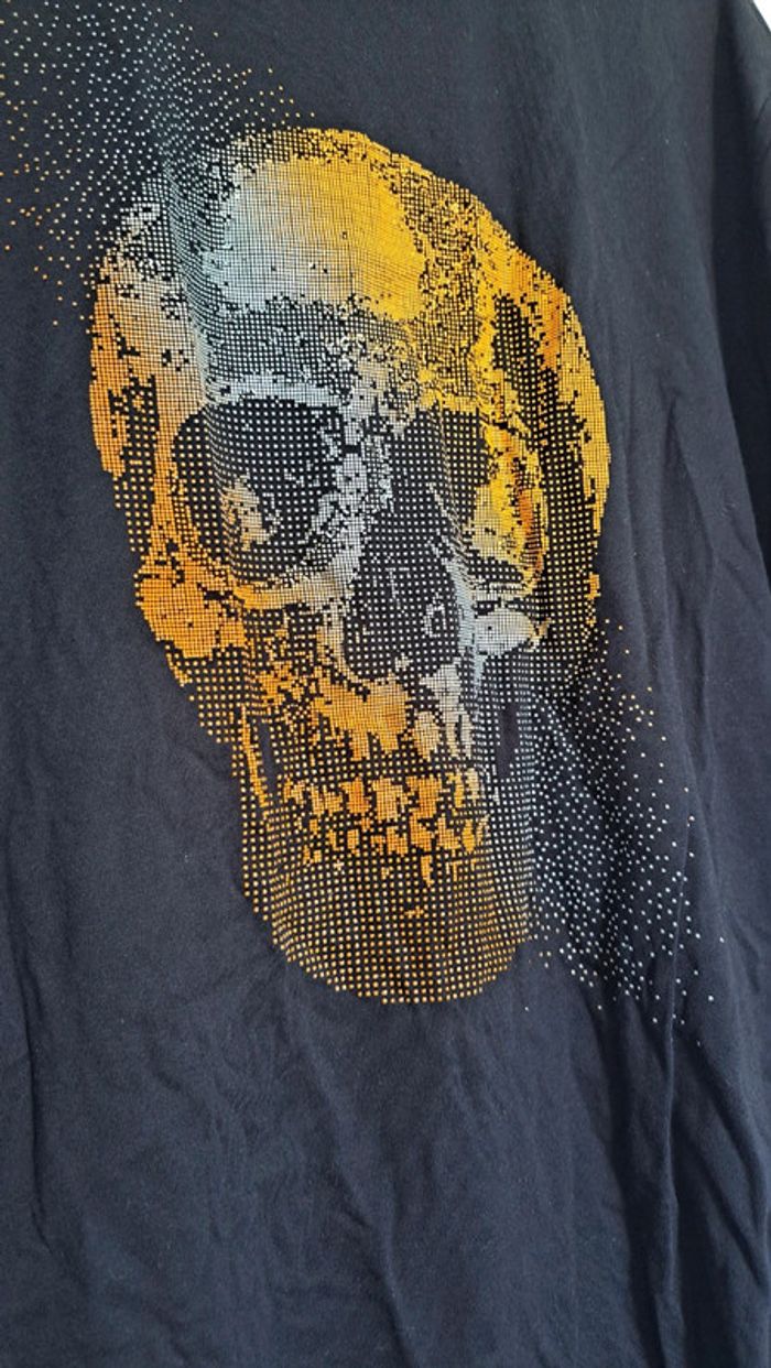 T-shirt long tête de mort - photo numéro 2