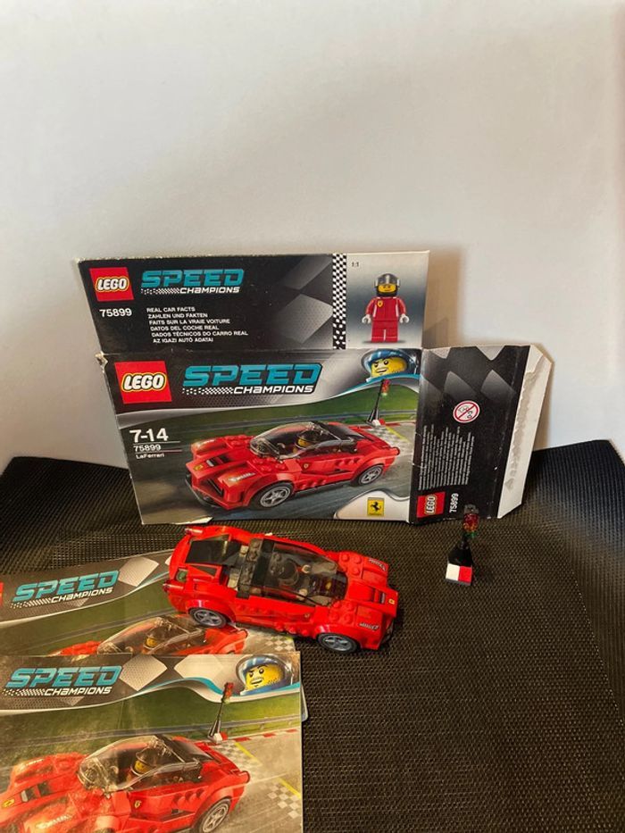 Lego Speed champions 75899 la Ferrari vendu non complet non vérifié avec notice et boîte