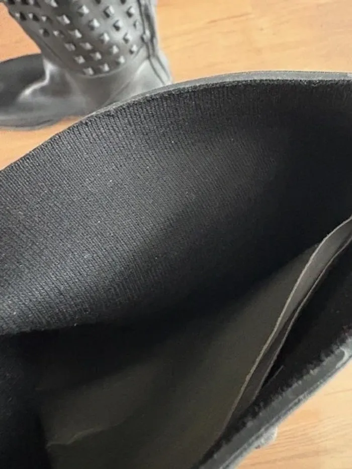 botte de pluie noire clouté taille 38 - photo numéro 7