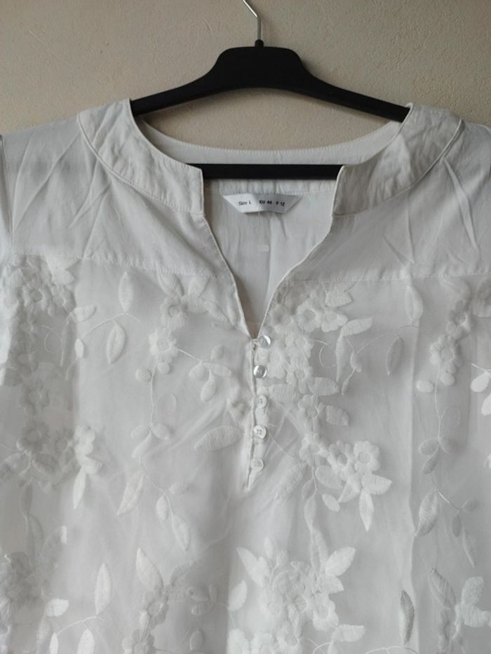 Blouse manches 3/4 dentelle - photo numéro 6