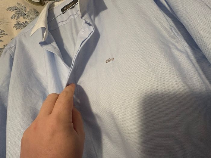 Chemise bleue XXL manches mousquetaire - photo numéro 3