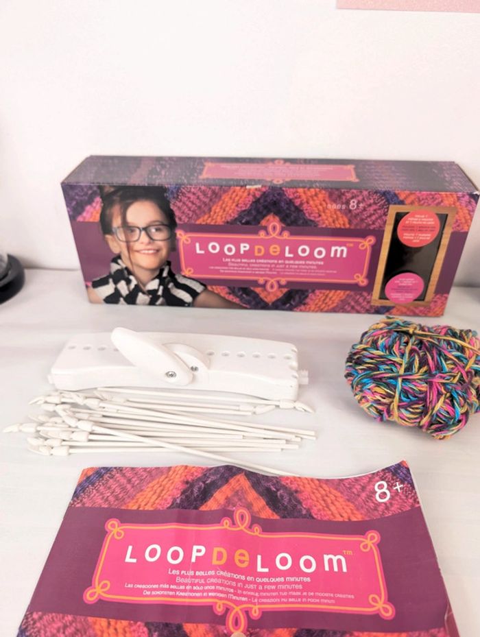 Loopdeloom activité manuelle laine maille multicolore