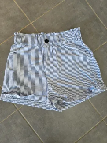 Short taille haute rayé