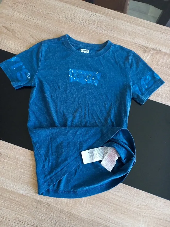 Tee-shirt bleu Levi's 8/10 ans - photo numéro 3