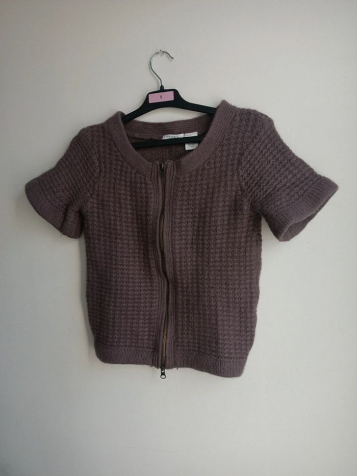 Gilet zippé laine angora - photo numéro 2