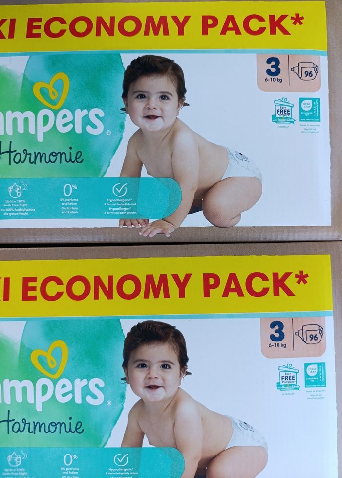 192 couches Pampers harmonie taille 3 - photo numéro 3