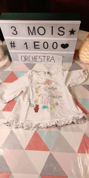 T-shirt manches longues 3 mois 🐰