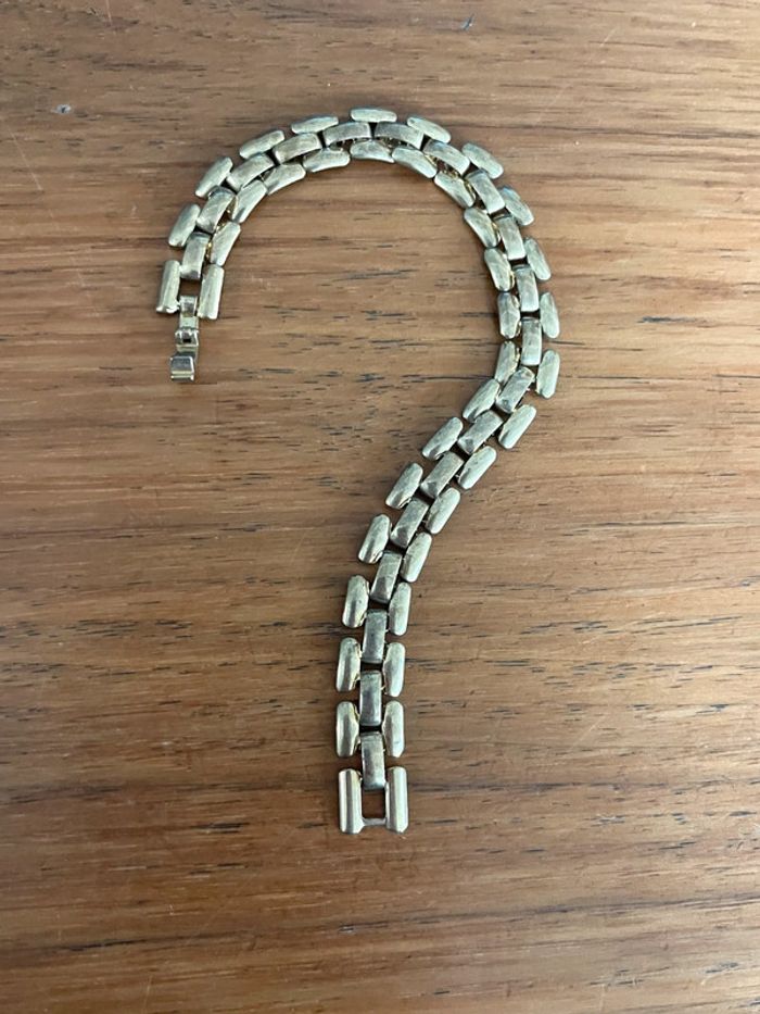 Bracelet maillons dorés vintage 18,5 cm - photo numéro 5