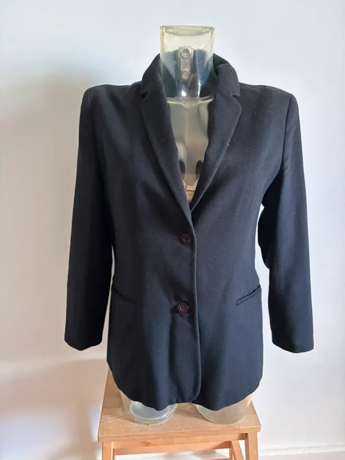 Blazer noir en laine 123 taille 40