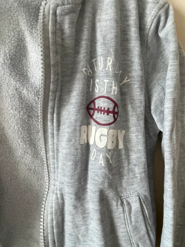 Gilet sweat zippe gris - photo numéro 2