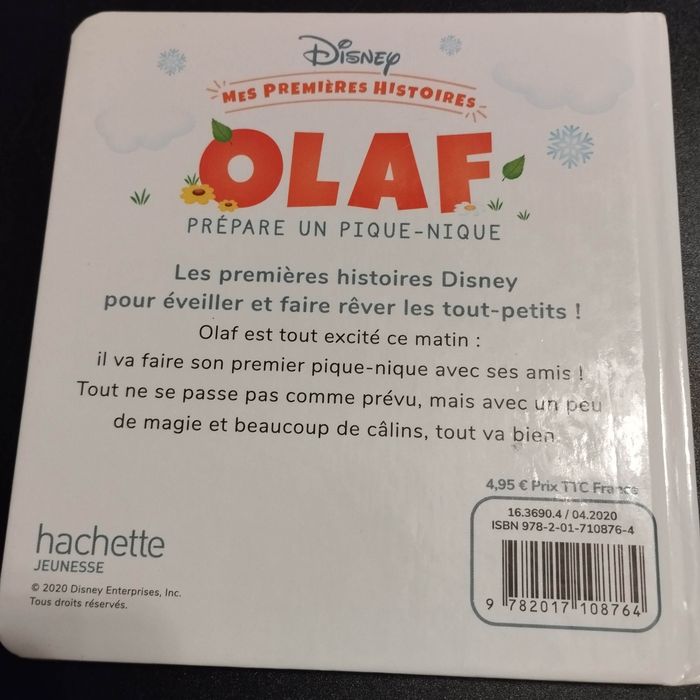 Livre enfant Disney mes premières histoires Olaf prépare un pique nique - photo numéro 2