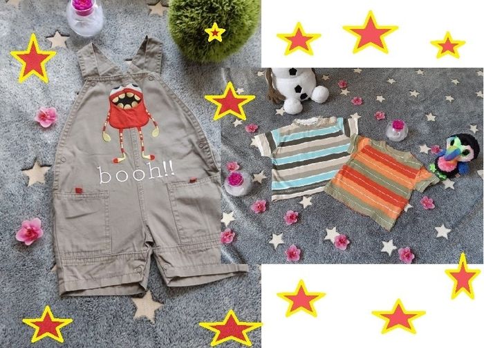 Salopette + tee shirt 9 mois