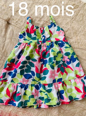 Robe à bretelle multicolore fine bretelle