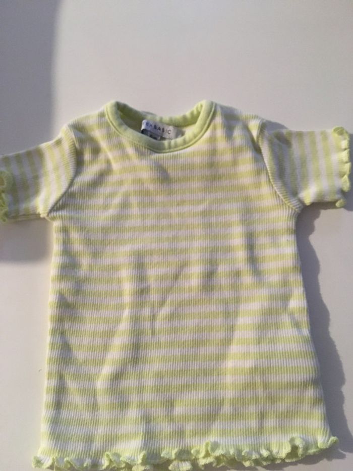 T-shirt 6 mois blanc et vert