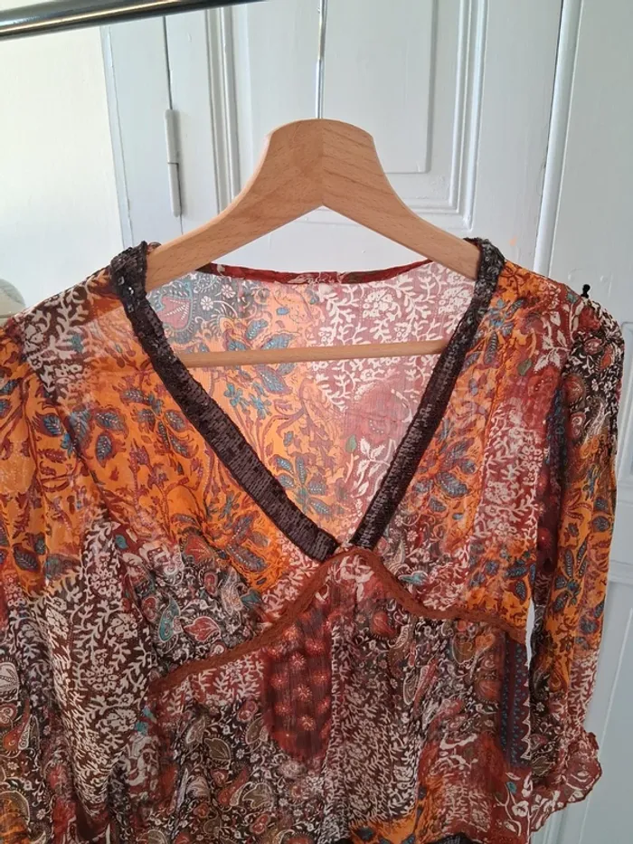 Blouse bohème en soie - photo numéro 2