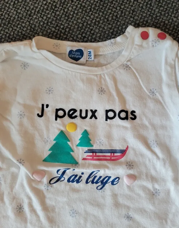 T-shirt manches longues coton 24 mois - photo numéro 3
