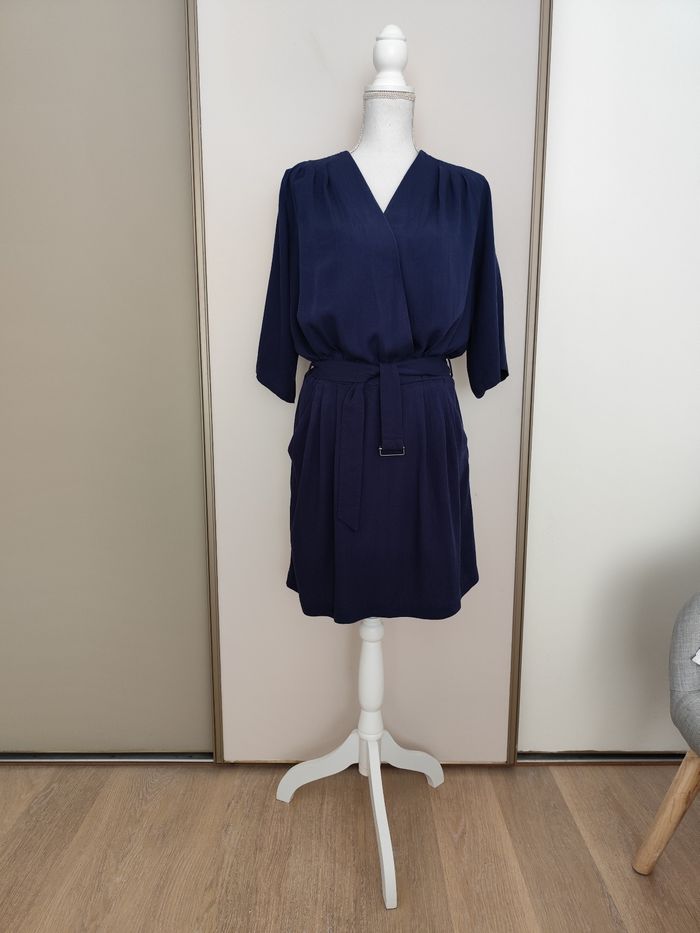 Robe Comptoir des cotonniers taille 40 bleu marine automne hiver