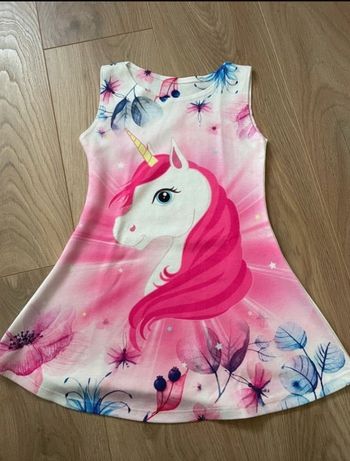 Robe motif licorne 8 ans