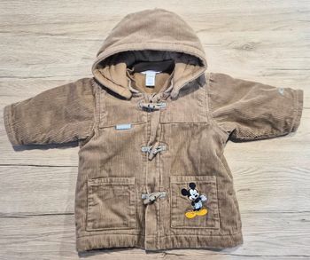 Manteau marron en velours côtelé, H&M Disney Mickey Mouse, 6-9 mois 74 cm