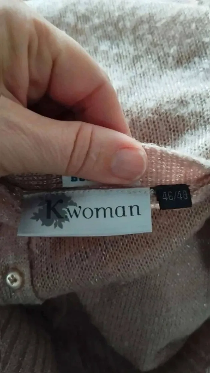 Gilet Kiabi rose fil argenté taille 46/48 femme - photo numéro 2