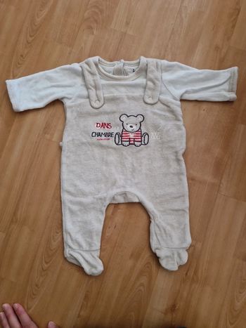 Pyjamas velours 1mois