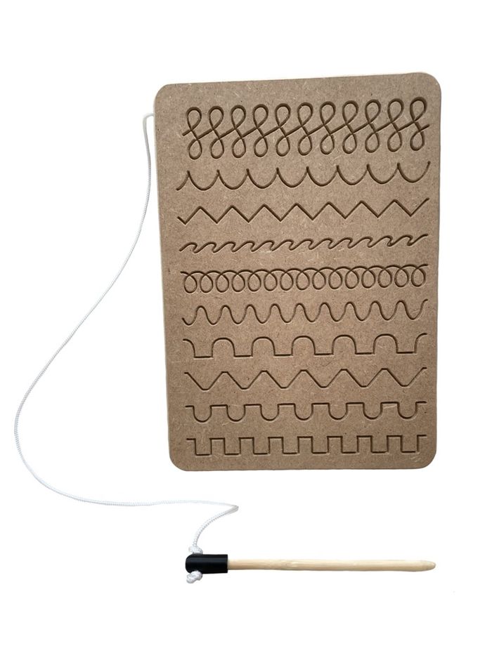 Planche de traçage réversible : Lignes et graphismes de 0 à 9 - photo numéro 2