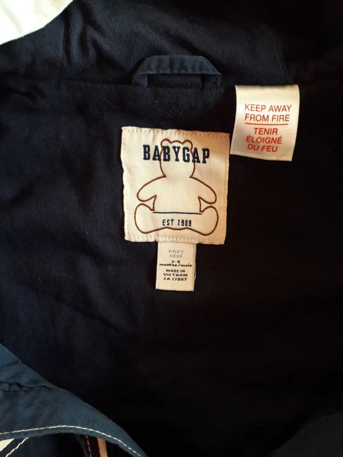 Babygap manteau demi-saison taille 3/6 mois - photo numéro 4