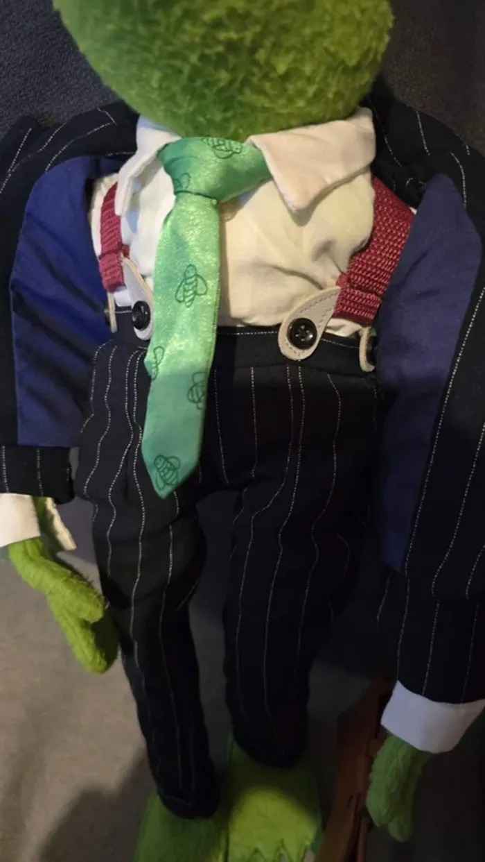 Peluche vintage "Kermit la grenouille" de Tomy - photo numéro 5