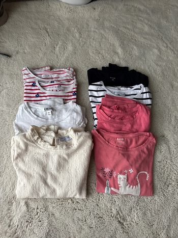 TEE shirt manche longue lot de 8- fille -6 ans - très bon état