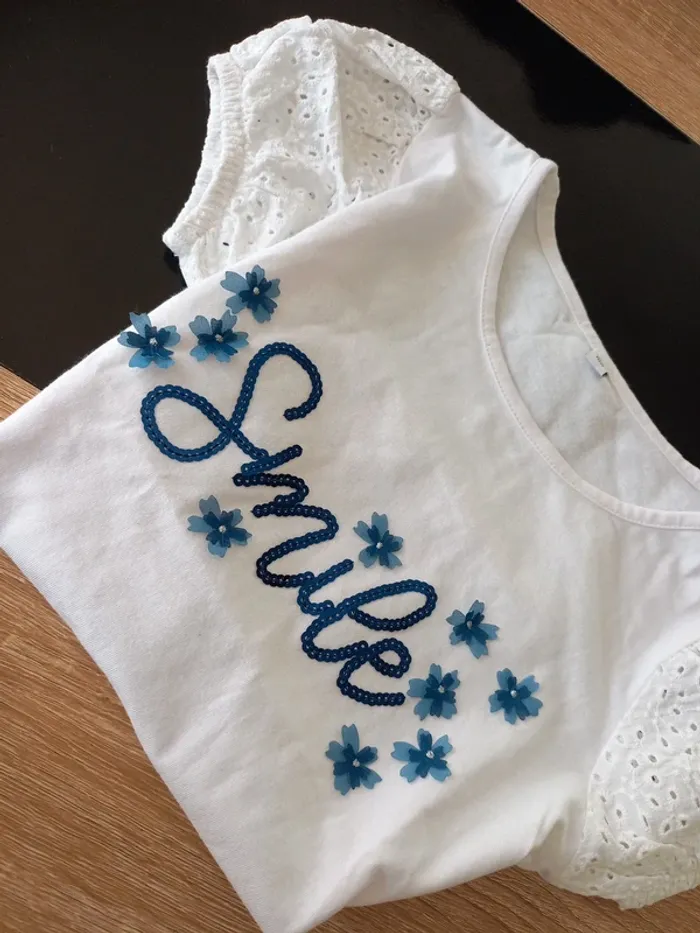 Tee-shirt blanc fille 10 ans - photo numéro 9