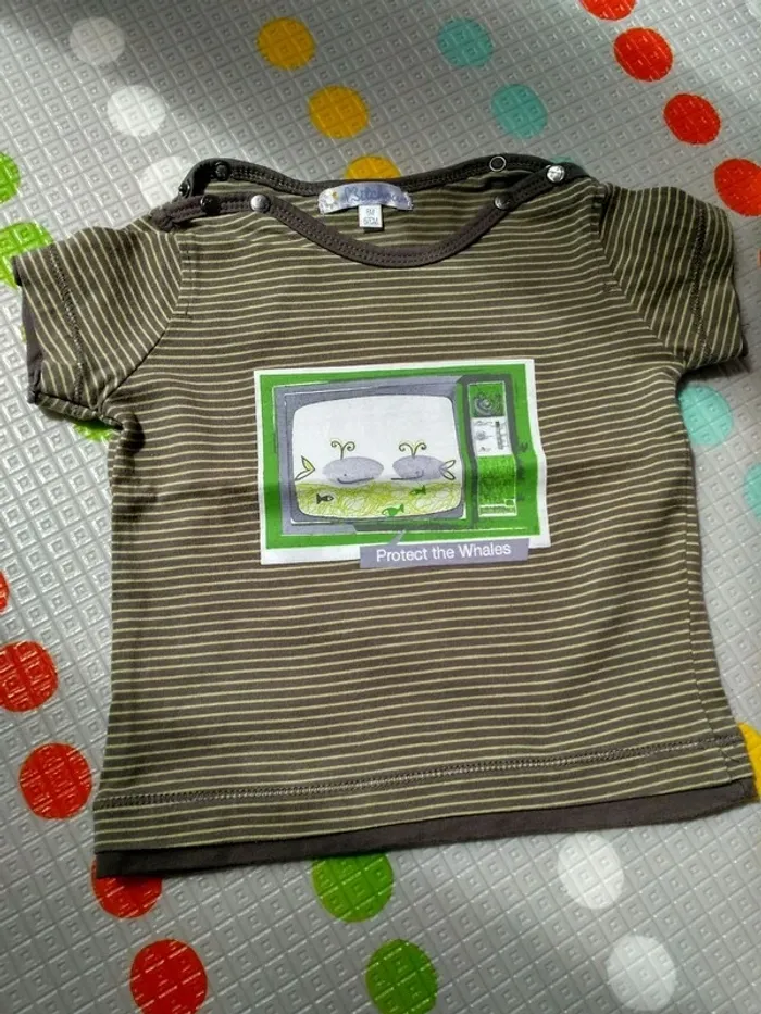 Lot de 2 tee-shirts Kiabi 6 mois - photo numéro 2