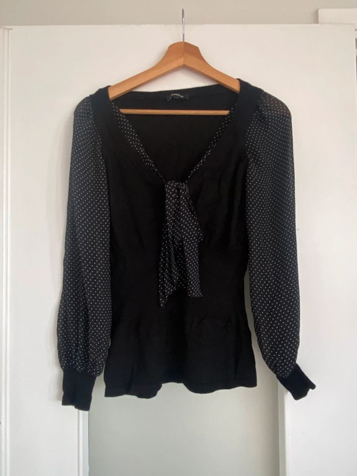 Blouse à manche longue Morgan noir