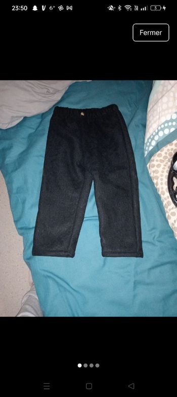 Pantalon polaire noir mixte