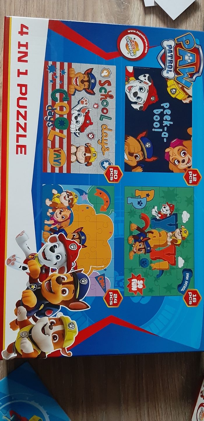 Boite de 4 puzzles pat patrouille - photo numéro 2