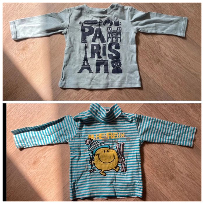 2 tee shirts manches longues