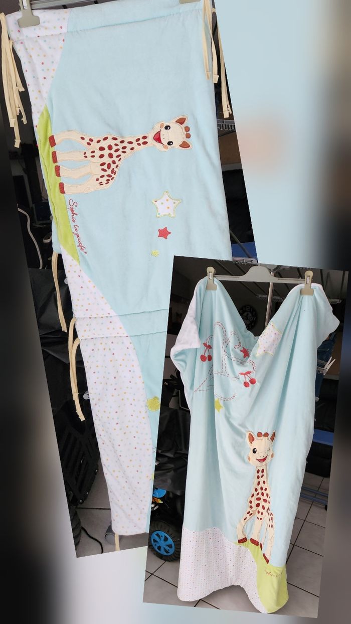 Ensemble couette et tour de lit Sophie la girafe