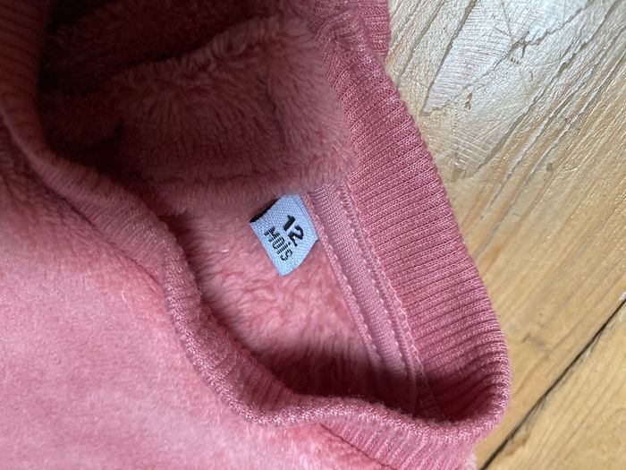 Pull lapin tout doux pilou vieux rose 12 mois - photo numéro 3