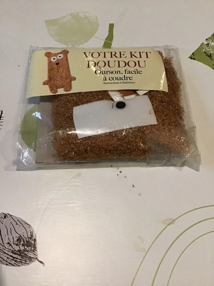 Kit créatif ourson doudou bouclette à coudre