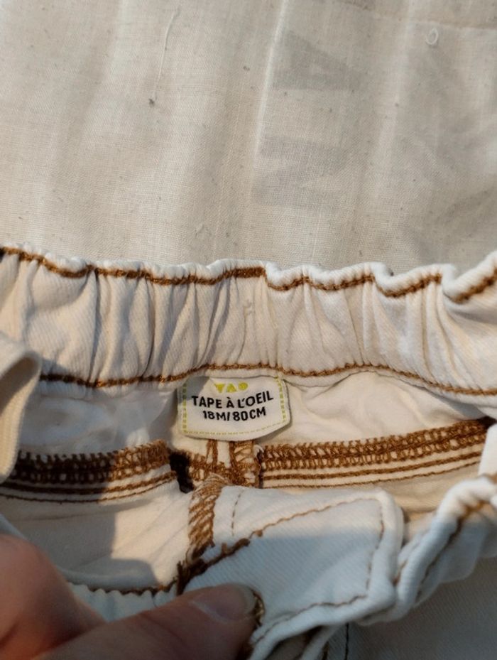 Pantalon jean crème pour cérémonie - photo numéro 2