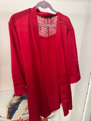 Peignoir rouge ETAM