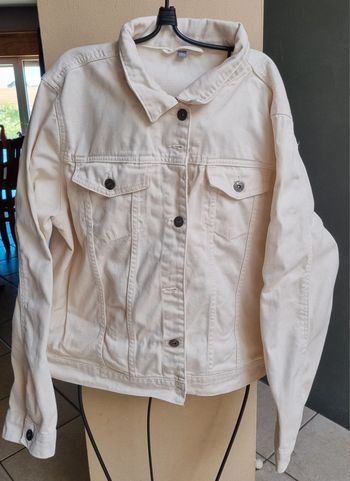 Veste en jeans beige crème