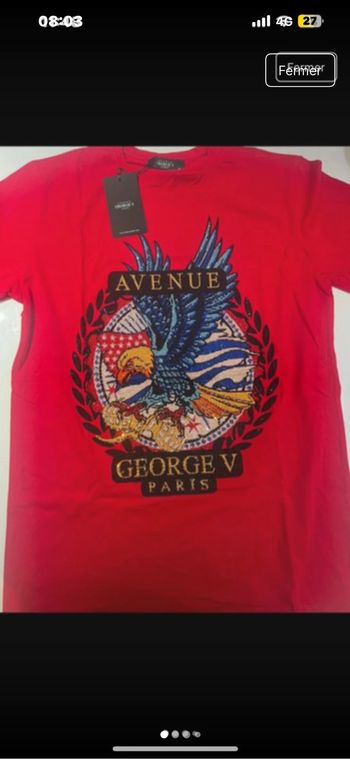 T shirt Avenue George V Paris neuf avec étiquettes