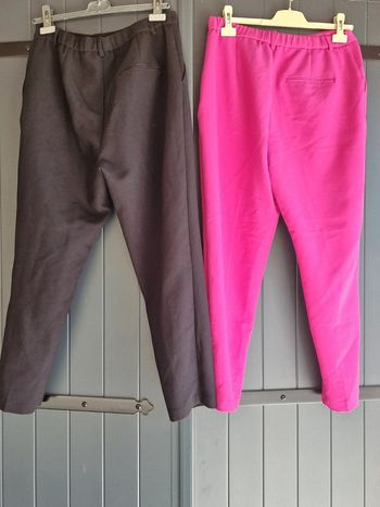 Lot pantalon habillé rose et noir kiabi
